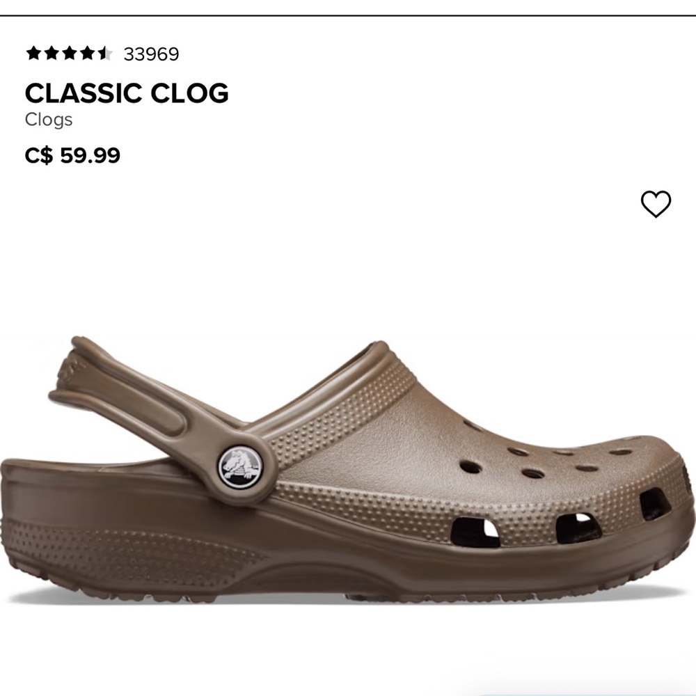 BNWT Classic Crocs Size 8 Women’s